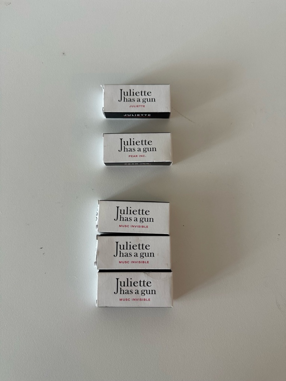 Juliette Has A Gun Perfume Samples Lot Pear Inc. Musc Invisible 1.7ml.